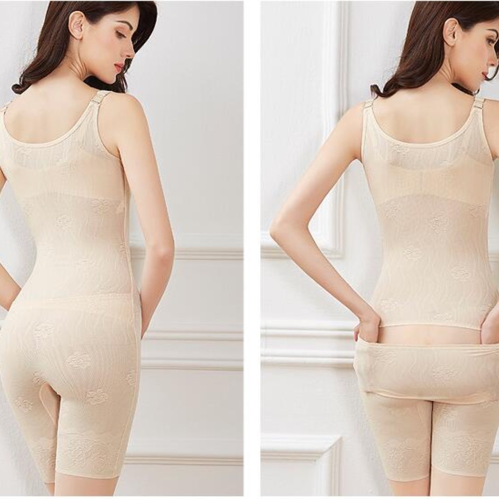 Pull down back Shaper. Open crotch and Bum body shaper. Plus size shaper Girdle